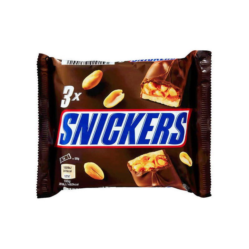 SNICKERS Barres x3 - 150g